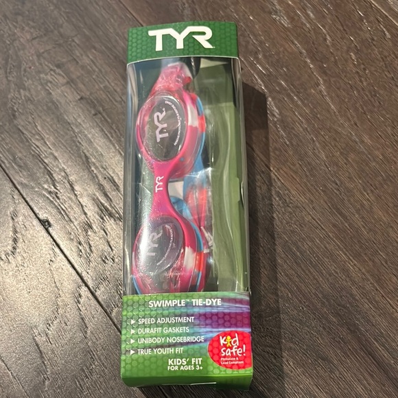 TYR Swim Goggles,Swimple Tie Dye,UVA/UVB protection,Anti-Fog,Durafit,easy adjust - Picture 1 of 7